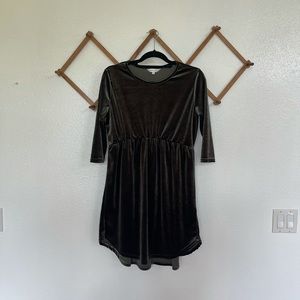 Amaryllis Polyester Minidress (Velvet Appearance)